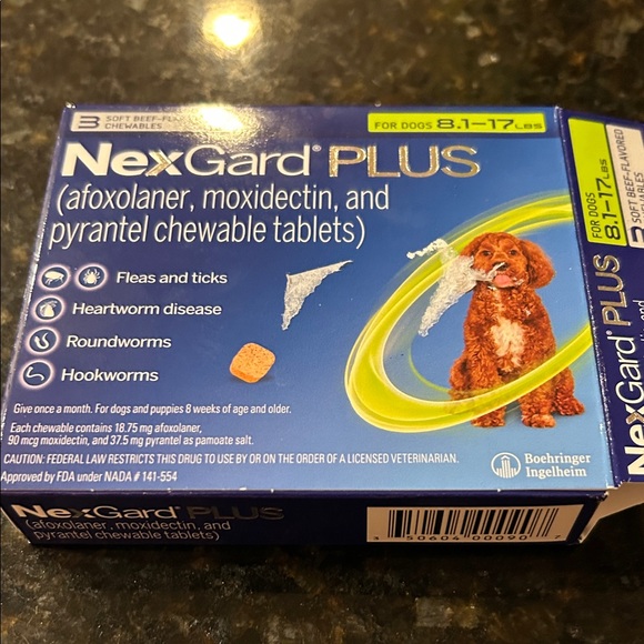 nexguard Other - PLUS Chewable Tablets for Dogs - NexGuard plus 8-17 pounds. 1 tablet